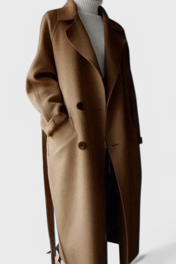 Clara | Abrigo Largo de Mezcla de Lana