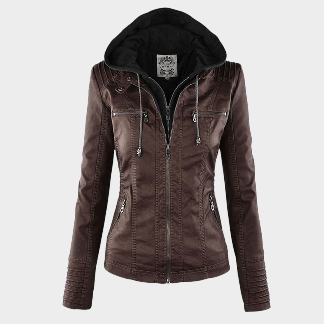 Gia™ | Chaqueta de cuero estilo motorista