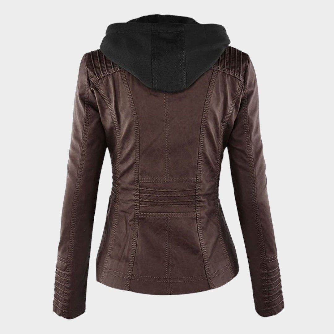Gia™ | Chaqueta de cuero estilo motorista