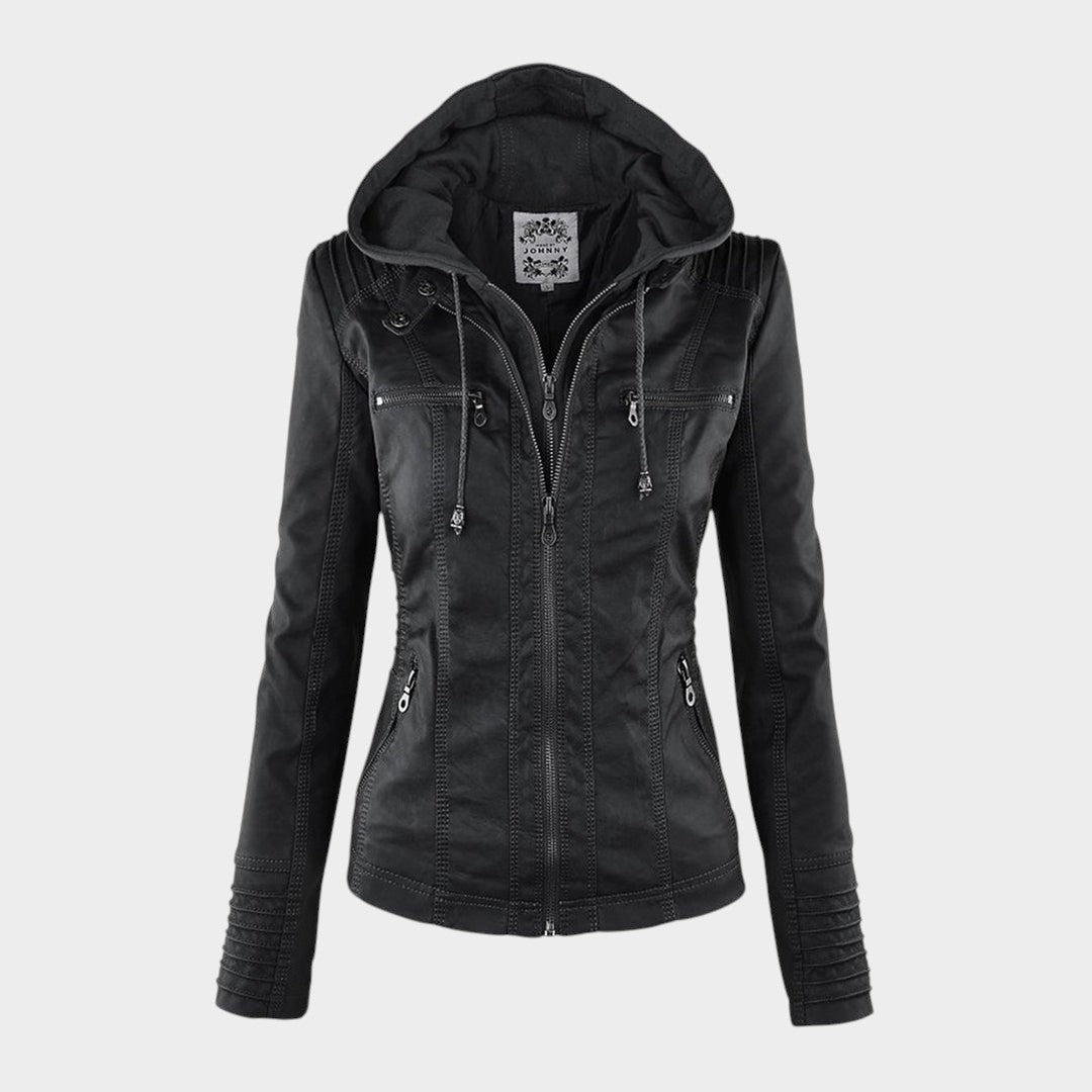 Gia™ | Chaqueta de cuero estilo motorista