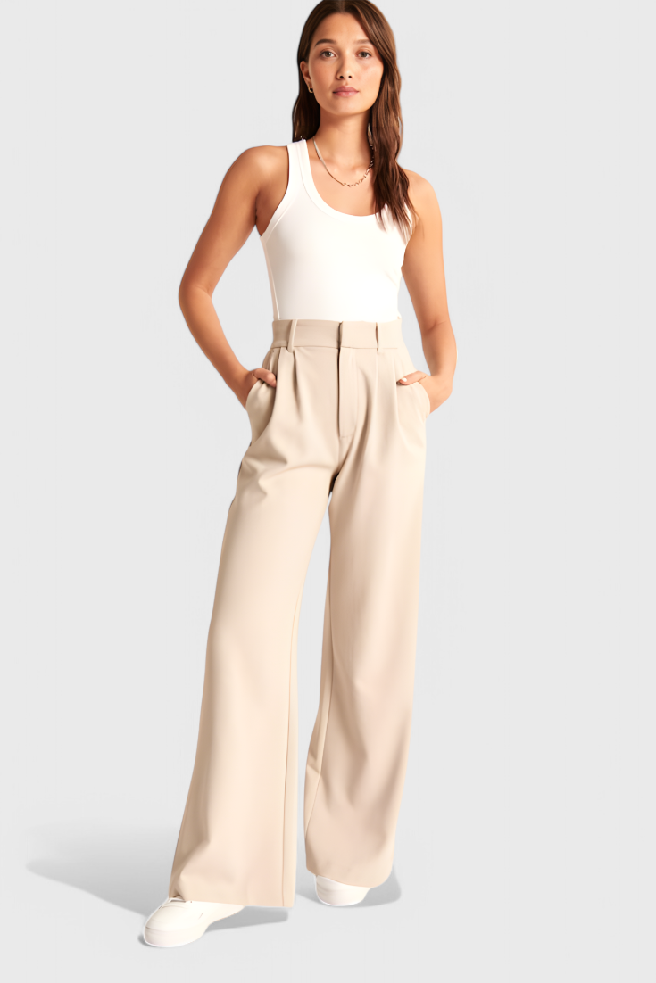 Tinashe Pantalones Tailored de Pierna Ancha