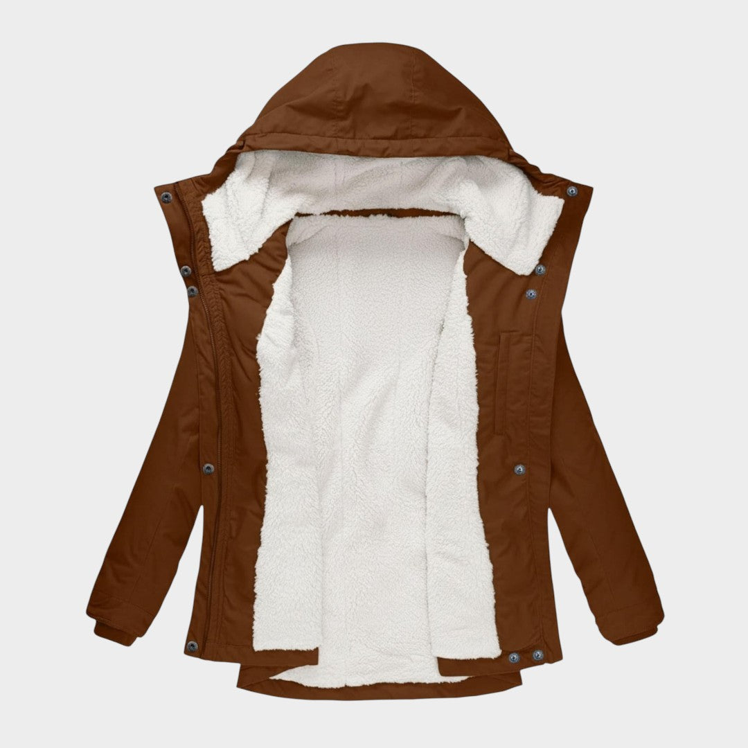 Anna™ | Chaqueta otoñal larga de felpa