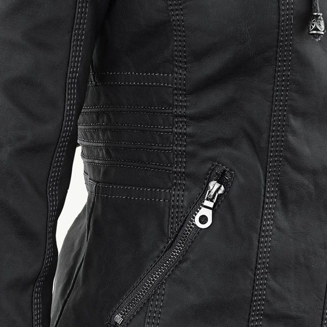 Gia™ | Chaqueta de cuero estilo motorista